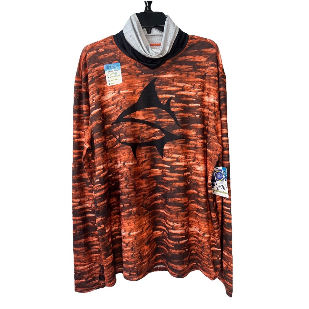 LOCO SKAILE Performance Fishing Savage Mesh Swarm Cora Shirt‎ Mens Size XL-New
